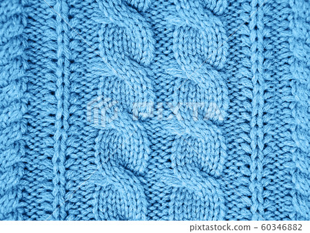 Knitting wool texture toned classic blue color 60346882