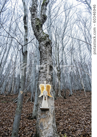 Symbolic angel on the tree, Strazov Mountains, Symbolic angel on the tree, Strazov Mountains, 60346946