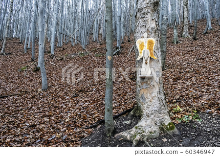 Symbolic angel on the tree, Strazov Mountains, Symbolic angel on the tree, Strazov Mountains, 60346947