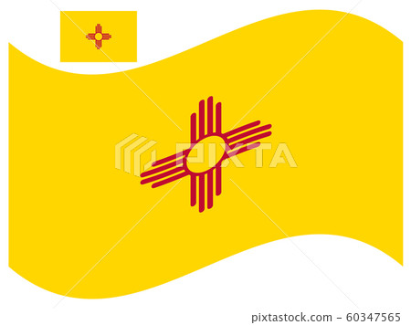 New Mexico State Flag Vector illustration Eps 10 60347565