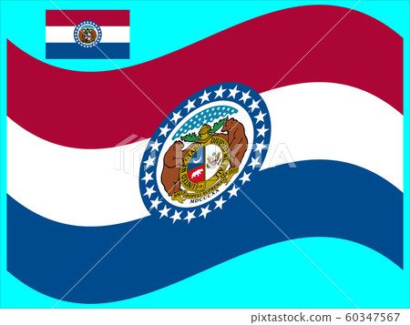 Wave Missouri Flag Vector illustration Eps 10 60347567