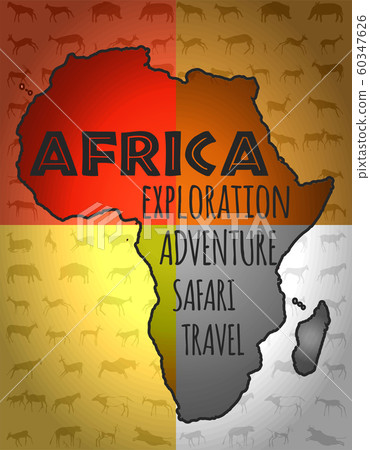 Africa, continent silhouette, leopard print fill. Africa, continent silhouette, leopard print fill. 60347626