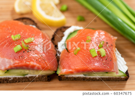 Smoked salmon sandwiches Smoked salmon sandwiches 60347675