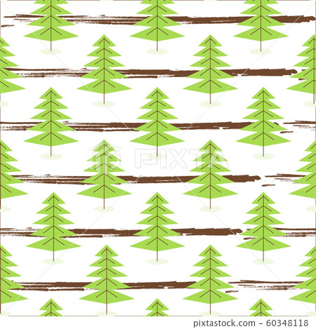 Seamless pattern with simple Christmas tree - Stock Illustration ...