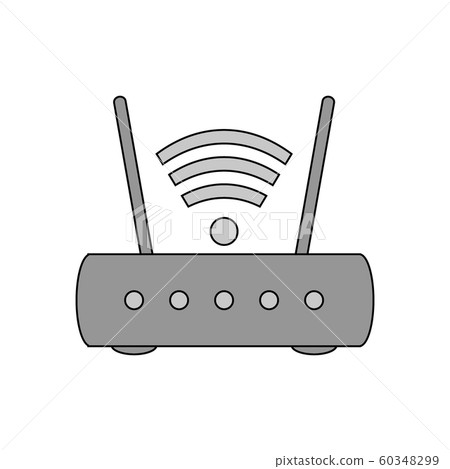 Router icon on white. Router icon on white. 60348299