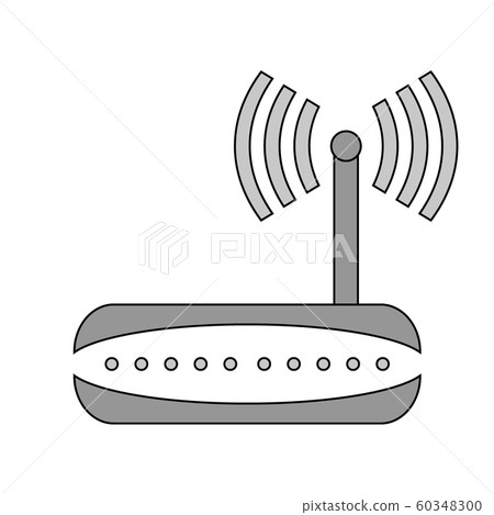 Router icon on white. Router icon on white. 60348300