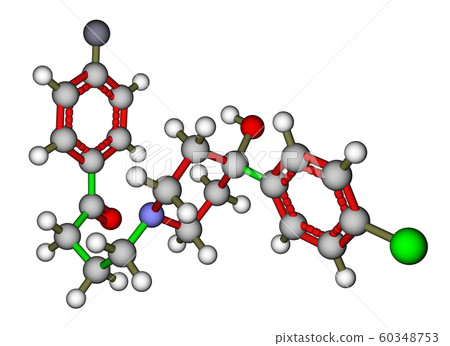 Antipsychotic haloperidol molecular structure Antipsychotic haloperidol molecular structure 60348753