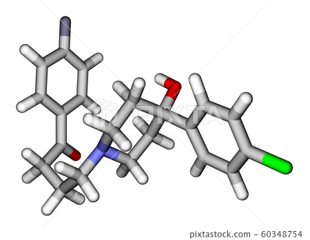 Antipsychotic haloperidol molecular structure Antipsychotic haloperidol molecular structure 60348754