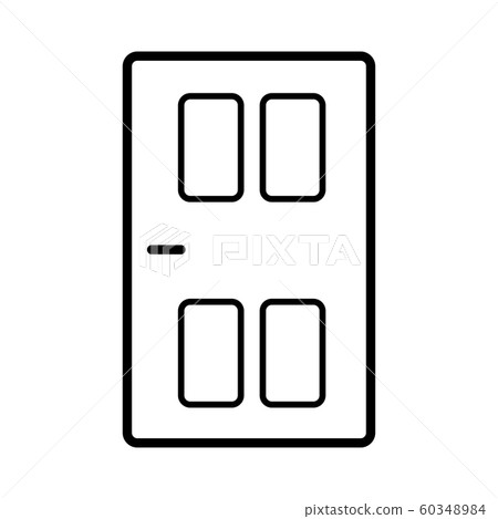 Outline door of the house icon on white background 60348984