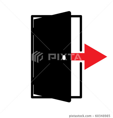Outline door of the house icon on white background 60348985