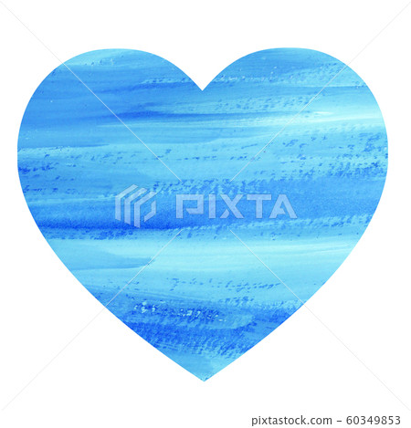 Light blue heart watercolor texture 60349853