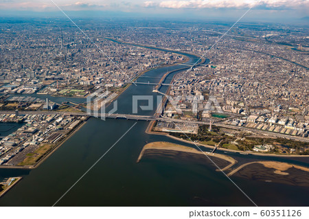 Aerial view Arakawa Kawaguchi Kasai Junction Yumenoshima Kasai Rinkai Park Kasai Seaside Park Aerial view Arakawa Kawaguchi Kasai Junction Yumenoshima Kasai Rinkai Park Kasai Seaside Park 60351126