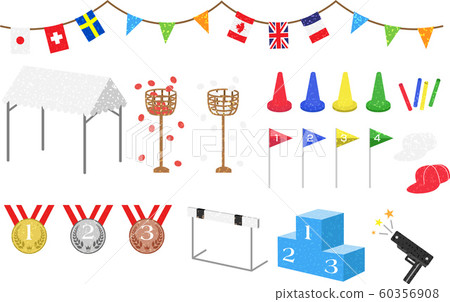 Handwritten illustration, athletic meet, item 60356908