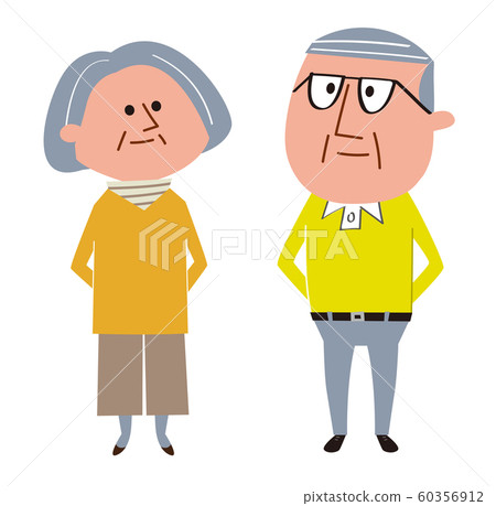 Senior couple standing pose Senior couple standing pose 60356912