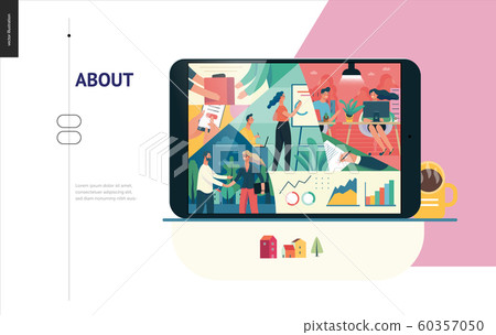 Business series - about company, office life web template 60357050