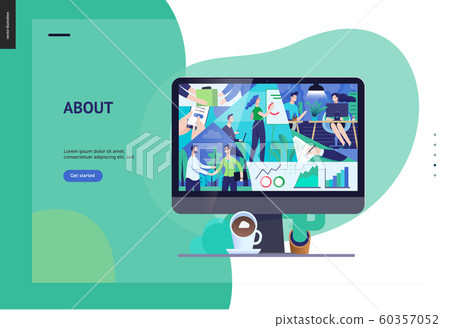 Business series - about company, office life web template 60357052