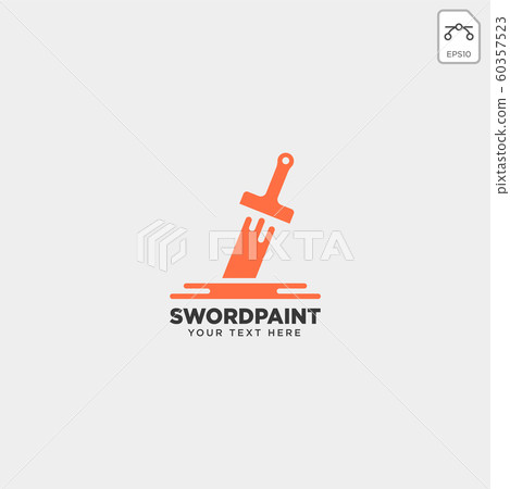crown paint brush colorful logo template vector - Stock Illustration ...