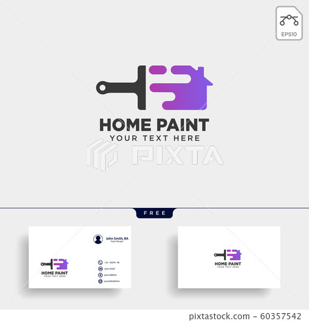 paint brush colorful logo template vector icon - Stock Illustration ...