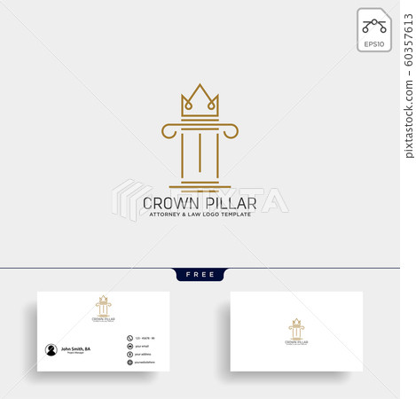 elegant attorney logo line design template vector 60357613