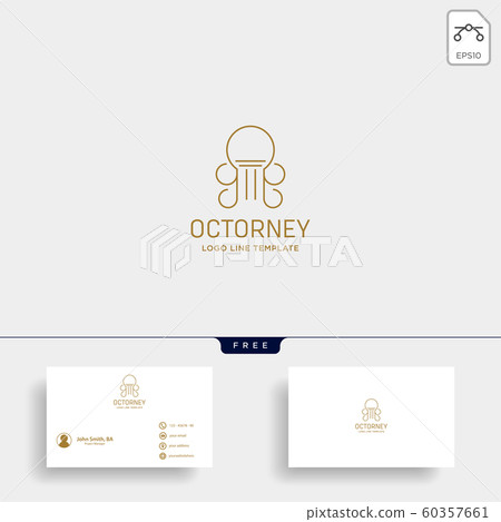 elegant attorney logo line design template vector 60357661