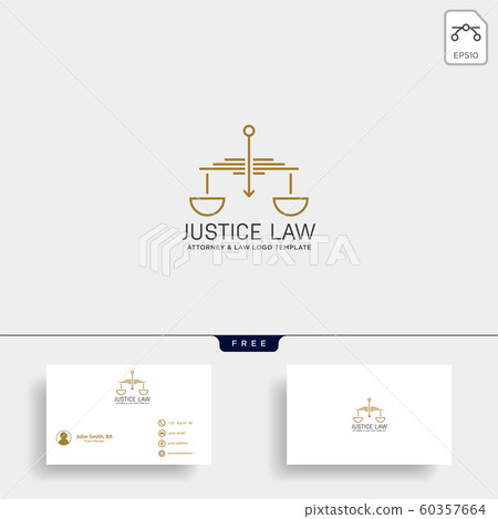 elegant attorney logo line design template vector 60357664