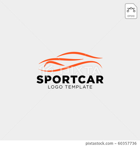 Car logo in simple line graphic design template 60357736