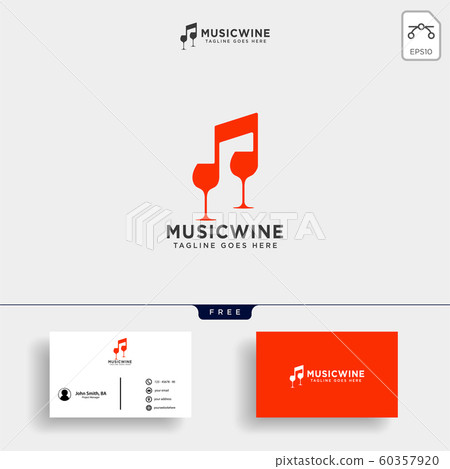 music bar, music club cafe logo template vector 60357920