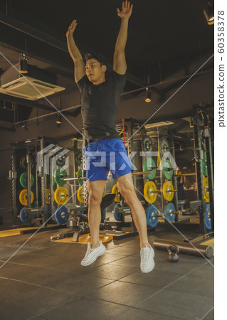 Male and female exercising in gym. Sport, fitness, weightlifting and training concept 146 Male and female exercising in gym. Sport, fitness, weightlifting and training concept 146 60358378