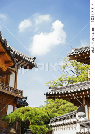 Traditional Korean style architecture, Hanok Village landscape 235 Traditional Korean style architecture, Hanok Village landscape 235 60359109