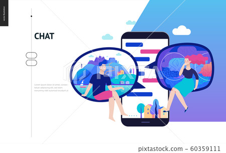 Business series - chat, web template 60359111