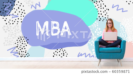 MBA with woman using a laptop MBA with woman using a laptop 60359871