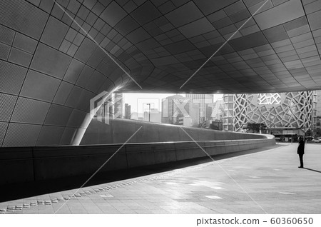 Dongdaemun design plaza or DDP modern free form building 60360650
