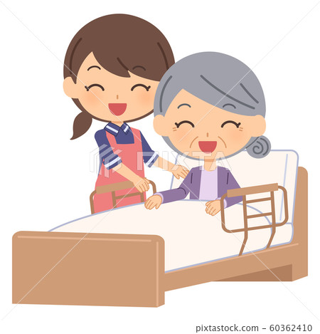 護理床女人高級女人微笑 60362410