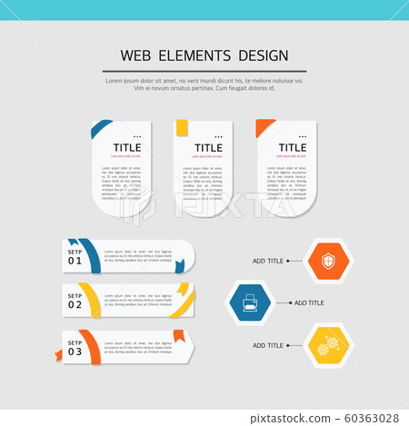 Simple Web Elements2 - Stock Illustration [60363028] - PIXTA