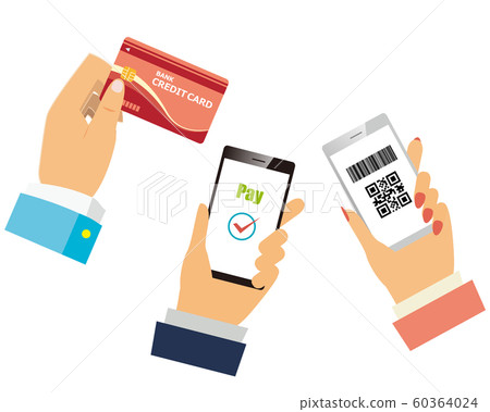 Cashless smartphone Smartphone payment QR payment Cashless payment 60364024