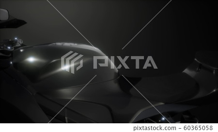 moto sport bike in dark studio with bright lights 60365058