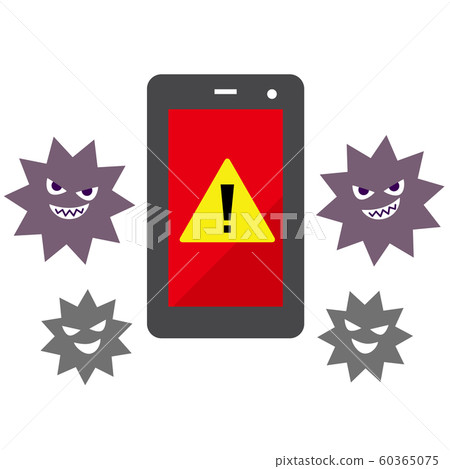 Infected smartphone - Stock Illustration [60365075] - PIXTA