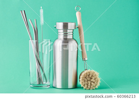 Zero waste concept. Eco friendly reusable items 60366213