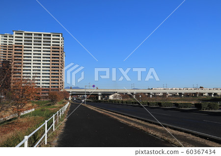 Mount Tsukuba from the south of Gakuen 60367434