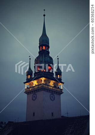 Beautiful tower of the old town hall in the city Beautiful tower of the old town hall in the city 60368254