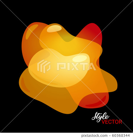 3D Lliquid fluid abstract elements. Vector volumetric organic colorful shapes on black 3D Lliquid fluid abstract elements. Vector volumetric organic colorful shapes on black 60368344