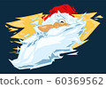 Colorful illustration of smiling santa Claus face 60369562