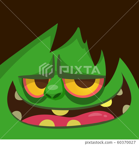 Cartoon Zombie Face Vector Halloween Monster Stock Illustration 60370027 Pixta