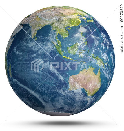 Planet Earth geography. 3d rendering 60370899