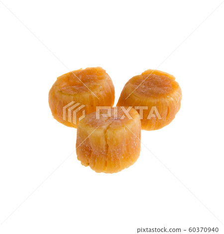 dried scallop or chinese dry scallop on white 60370940
