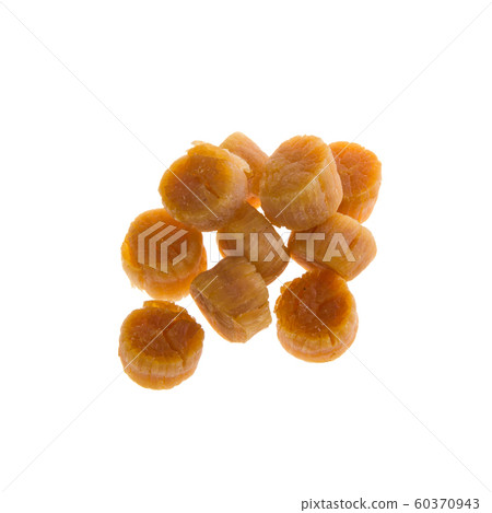dried scallop or chinese dry scallop on white 60370943