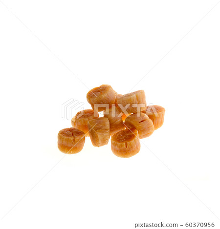 dried scallop or chinese dry scallop on white 60370956