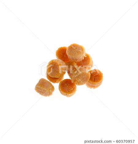 dried scallop or chinese dry scallop on white 60370957