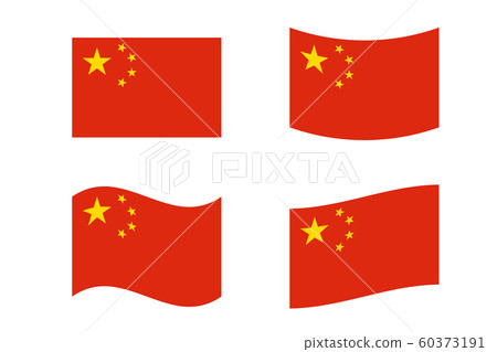 Set of Five starred red Flag of China. Set of Five starred red Flag of China. 60373191