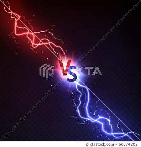 Vs lightning. Thunderstorms and shining... - Stock Illustration [60374202]  - PIXTA